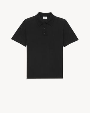Saint Laurent Polo Cassandre En Laine - Noir