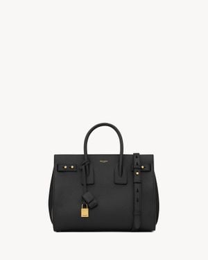 Saint Laurent Sac De Jour Souple En Cuir Grainé - Noir