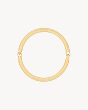 Saint Laurent Collier Tube En Étal Jaune/or - Metallic