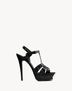 Saint Laurent Tribute Platform Sandals - Black