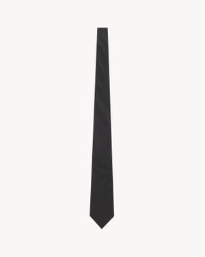 Saint Laurent Wide Tie - White