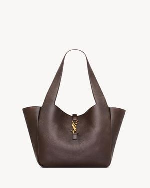 Saint Laurent Le 5 À 7 Bea En Cuir Grainé Ambre - Brown