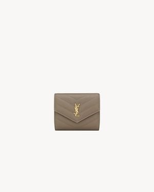Saint Laurent Cassandre Multi-Fold Wallet - White