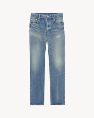 Saint Laurent Mid-Rise Straight Jeans - Blue