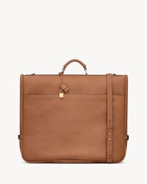 Saint Laurent Housse En Cuir - Marron