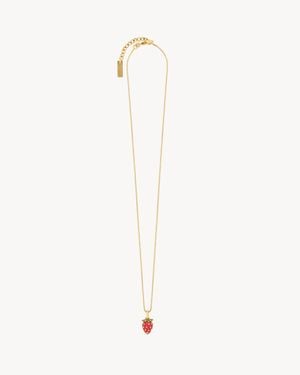 Saint Laurent Strawberry Necklace - White