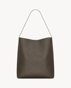 Saint Laurent Bold Sac Hobo En Cuir - Neutre