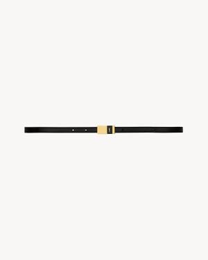 Saint Laurent Thin Anchor Belt - Natural