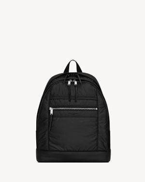 Saint Laurent Saint Laone Sizerent シティ バックパック（ナイロン） - ブラック