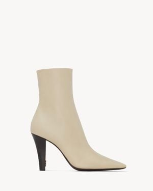 Saint Laurent Jill Booties - White