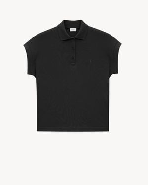 Saint Laurent Cassandre ポロ（ピケ） ブラック