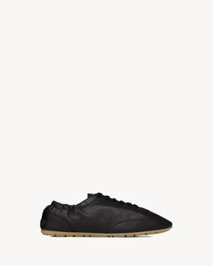 Saint Laurent "Lewis" Leather Trainers - Black