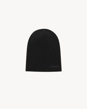 Saint Laurent サンローラン エンブロイダリー ビーニー（カシミヤ） ブラック