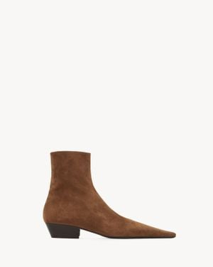 Saint Laurent Jill Booties - Brown