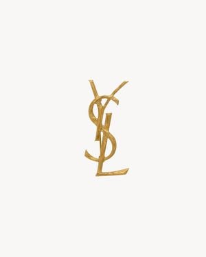 Saint Laurent Cassandre Pin - White
