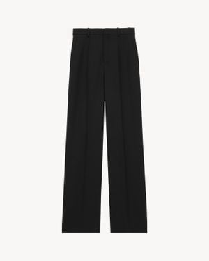Saint Laurent High-Rise Trousers - Black