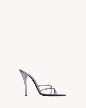 Saint Laurent Frankie Mules - White