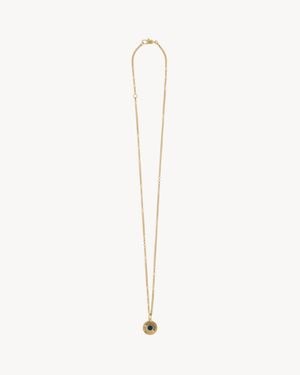Saint Laurent Collana Con Medaglione - Bianco