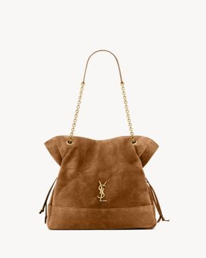 Saint Laurent Saint Laone Sizerent ジェイミー ショッピング（スエード） - ブラウン