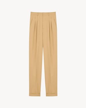 Saint Laurent Slim-Fit Trousers - Natural