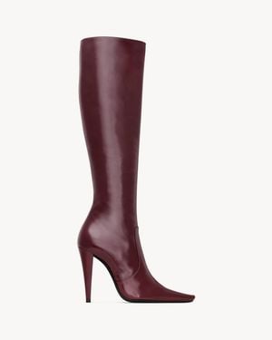 Saint Laurent 77 Boots - Purple
