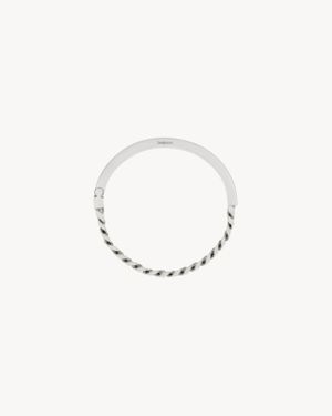 Saint Laurent Geteilter Armreif Mit Kette Aus Sterlingsilber - Mehrfarbig