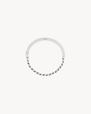 Saint Laurent Geteilter Armreif Mit Kette Aus Sterlingsilber - Mehrfarbig