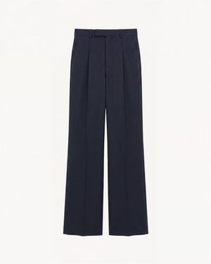 Saint Laurent Fluid Trousers - Blue