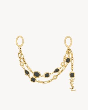 Saint Laurent Cabochon Bag Chain - Natural