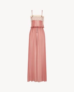 Saint Laurent Laced Dress - Pink