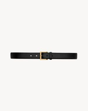 Saint Laurent Vadim Ceinture En Cuir Lisse - Blanc