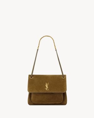 Saint Laurent Borsa Niki Media Morbida - Neutro