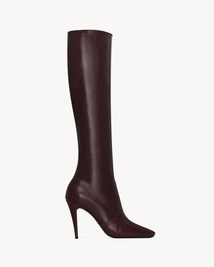 Saint Laurent Capucine Stiefel Aus Glattleder - Braun
