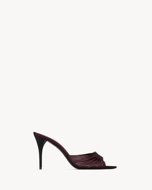 Saint Laurent Babylone Mules - Natural