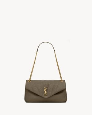 Saint Laurent Saint Laone Sizerent カリプソ ミディアム（グレインラムスキン） - グリーン