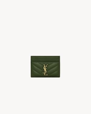 Saint Laurent Cassandre Card Case - Green