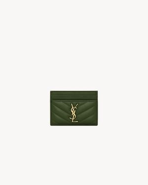 Saint Laurent Cassandre Card Case - Green