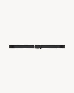 Saint Laurent Minimal Thin Belt - White