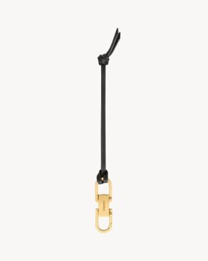Saint Laurent Kiss Kiss Key Chain - White