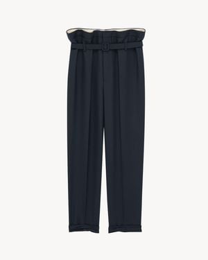 Saint Laurent Paperbag Trousers - Blue