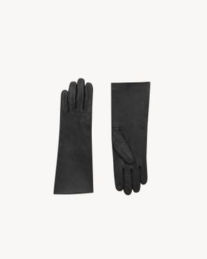 Saint Laurent Long Gloves - Black