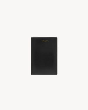 Saint Laurent Paris Passport Holder - Black