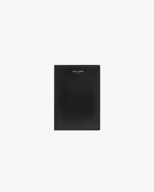 Saint Laurent Paris Passport Case - Black