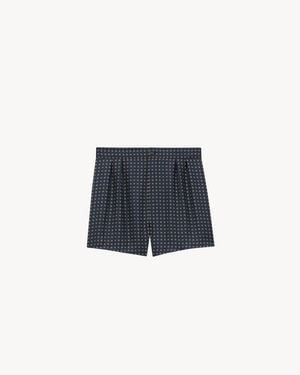 Saint Laurent Pyjama Shorts - Blue
