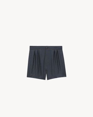 Saint Laurent Pajama Shorts - Blue