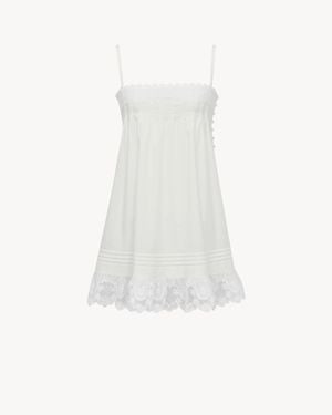 Saint Laurent A-Line Dress - White