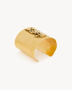 Saint Laurent Cassandre Cuff - Metallic