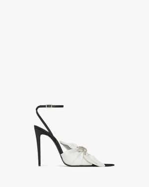 Saint Laurent Dove Sandals - White