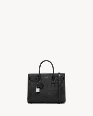 Saint Laurent Sac De Jour Aus Schwarzem Leder