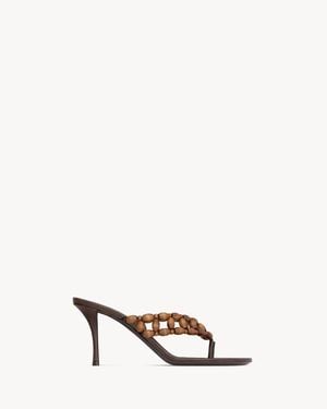 Saint Laurent Zina Sandals - Natural